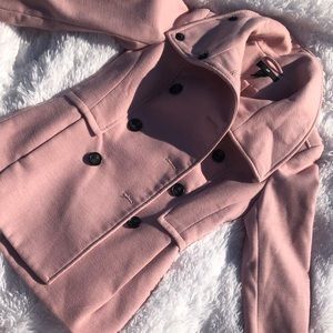 Pink pea coat
